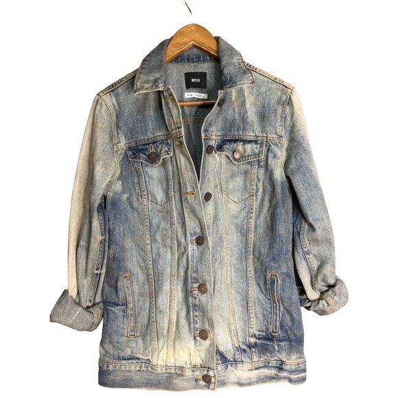 Urban Outfitters BDG Denim Jacket Button Front Collared Pocket Blue Women Medium - Picture 1 of 6